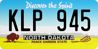 ND license plate KLP945