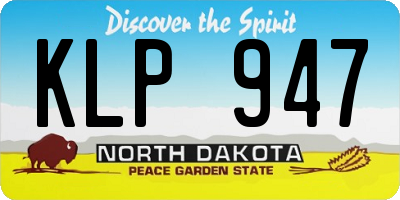 ND license plate KLP947