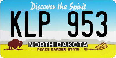 ND license plate KLP953