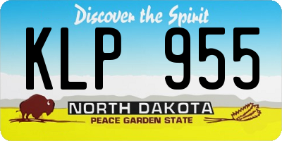 ND license plate KLP955