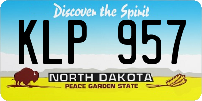 ND license plate KLP957