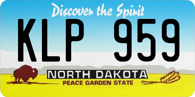 ND license plate KLP959