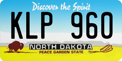 ND license plate KLP960