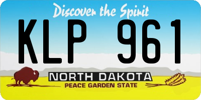 ND license plate KLP961