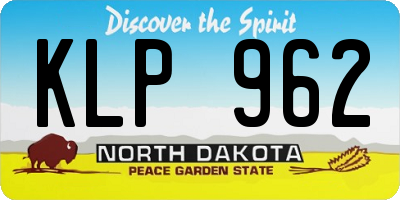 ND license plate KLP962