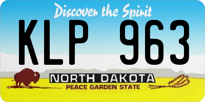 ND license plate KLP963