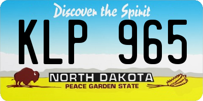 ND license plate KLP965