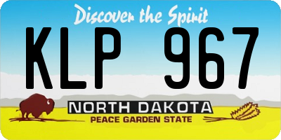 ND license plate KLP967