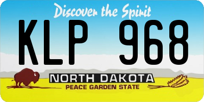 ND license plate KLP968