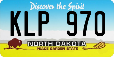 ND license plate KLP970