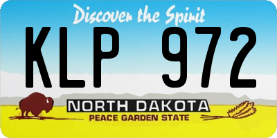 ND license plate KLP972