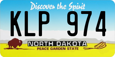 ND license plate KLP974