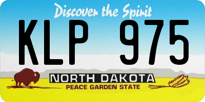 ND license plate KLP975