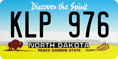 ND license plate KLP976