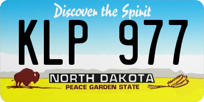 ND license plate KLP977