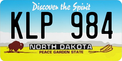 ND license plate KLP984