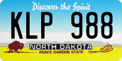 ND license plate KLP988