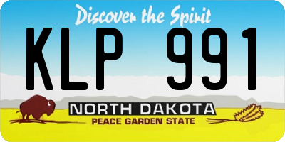 ND license plate KLP991