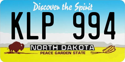ND license plate KLP994