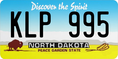 ND license plate KLP995