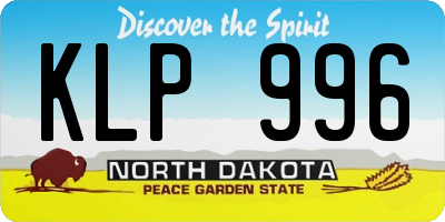 ND license plate KLP996