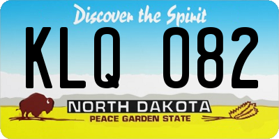 ND license plate KLQ082