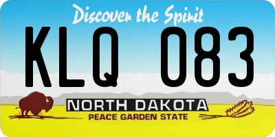 ND license plate KLQ083