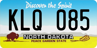 ND license plate KLQ085