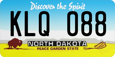 ND license plate KLQ088