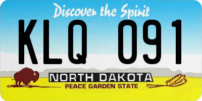 ND license plate KLQ091