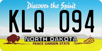 ND license plate KLQ094