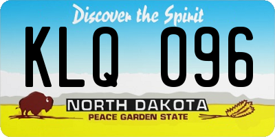 ND license plate KLQ096