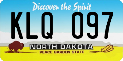 ND license plate KLQ097
