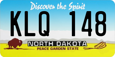 ND license plate KLQ148