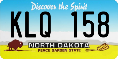 ND license plate KLQ158