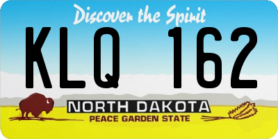 ND license plate KLQ162