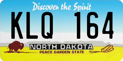 ND license plate KLQ164