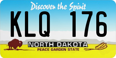 ND license plate KLQ176