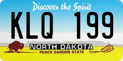 ND license plate KLQ199