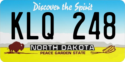 ND license plate KLQ248