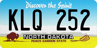 ND license plate KLQ252