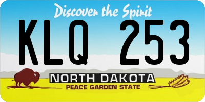 ND license plate KLQ253