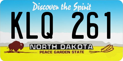ND license plate KLQ261