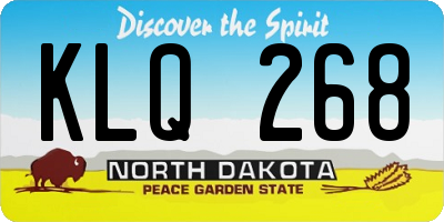 ND license plate KLQ268