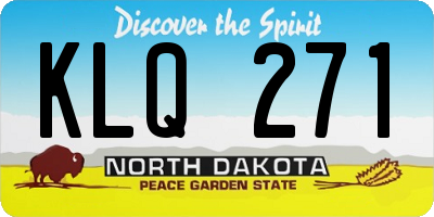 ND license plate KLQ271