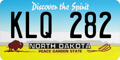 ND license plate KLQ282