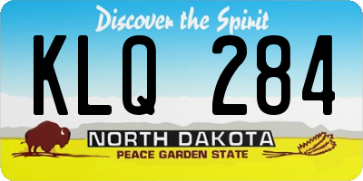 ND license plate KLQ284