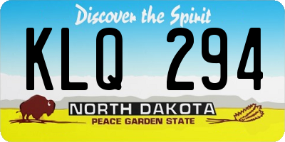 ND license plate KLQ294