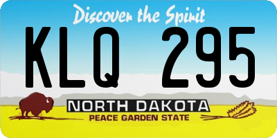 ND license plate KLQ295