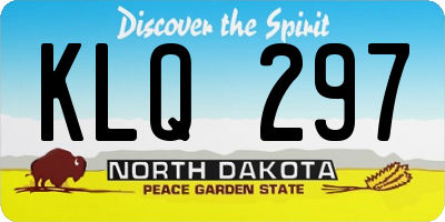 ND license plate KLQ297